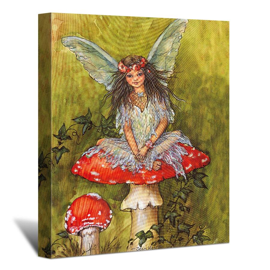 Elf Fairy tales Painting Modern Decor Wall Art spirit Painting Contemporary Decor Gray Abstract Canvas Living Room