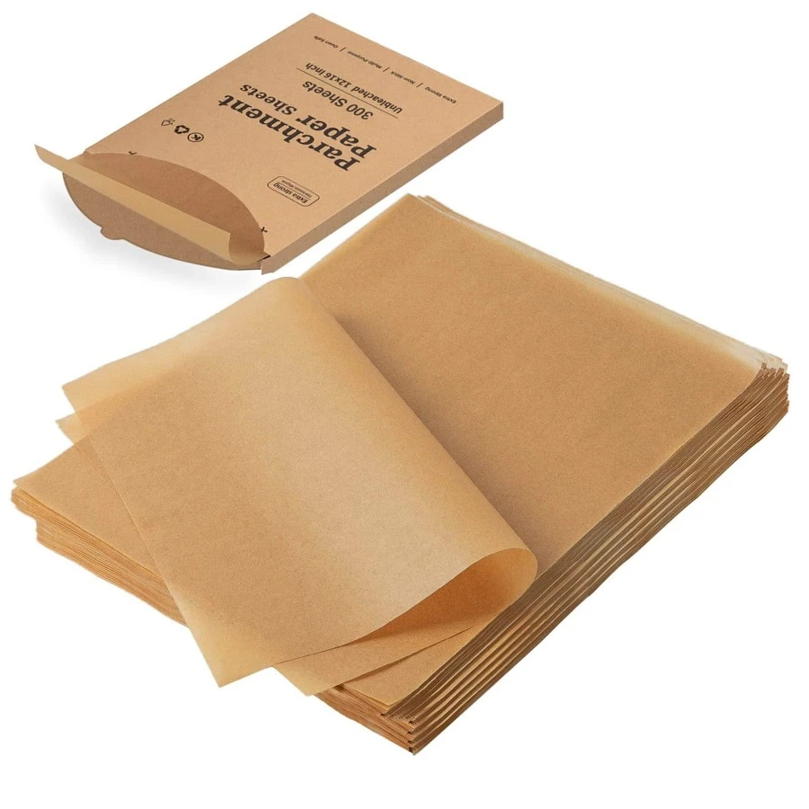 Katbite 120Pcs 8x12 Inches Parchment Paper Sheets, Heavy Duty Unbleached Baking Paper, Pre-Cut Parchment Paper For Baking, Air Fryer, Grilling, Steaming Air Fryer Kitchen Air Fryer Liners Air Fryer Paper Airfryer Air Frier
