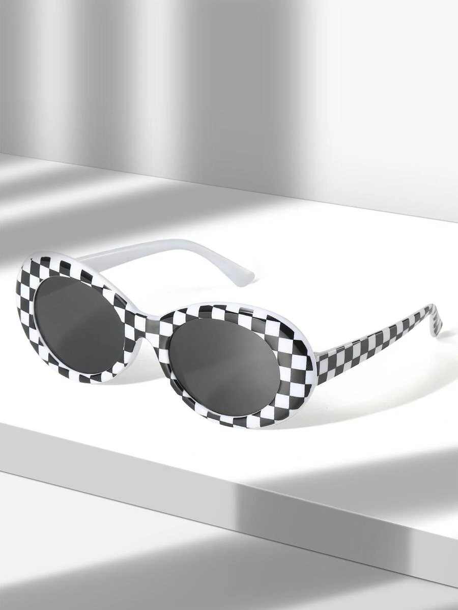 1 Pair Oval Shaped Women Casual Party Beach Street Fashion Fashion Glasses For Summer Beach Vacation,Outdoor,Travel