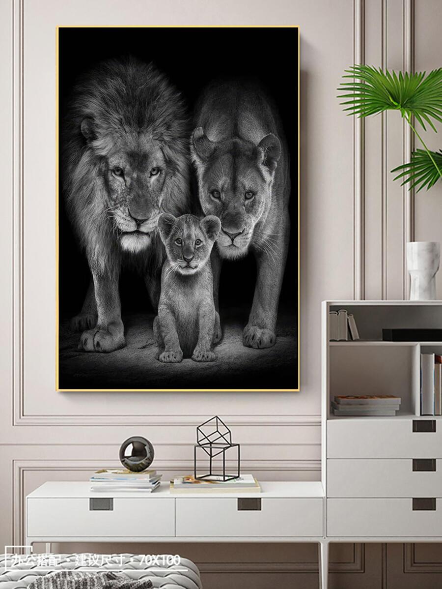 1pc 15.7 X 23.6 Inch/40 X 60 CM Frameless Vintage Modern Girl Yellow Blue Canvas Painting