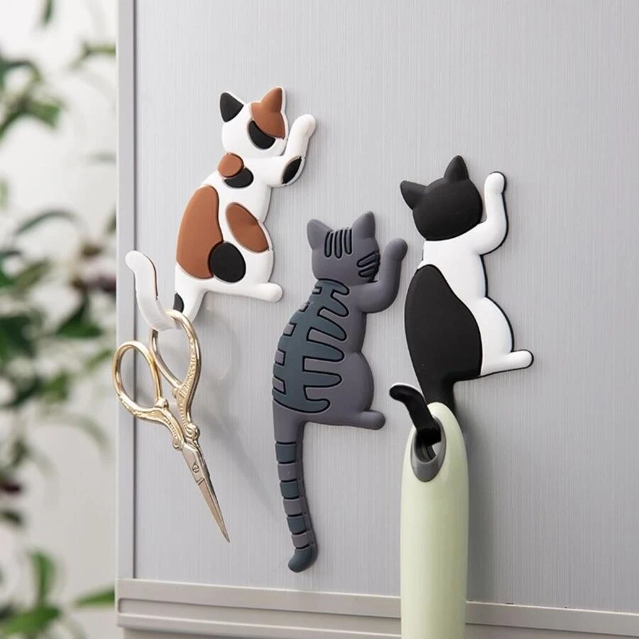 1 Peça Ímã de Geladeira Design de Gato Cartoon, Melhores Presentes