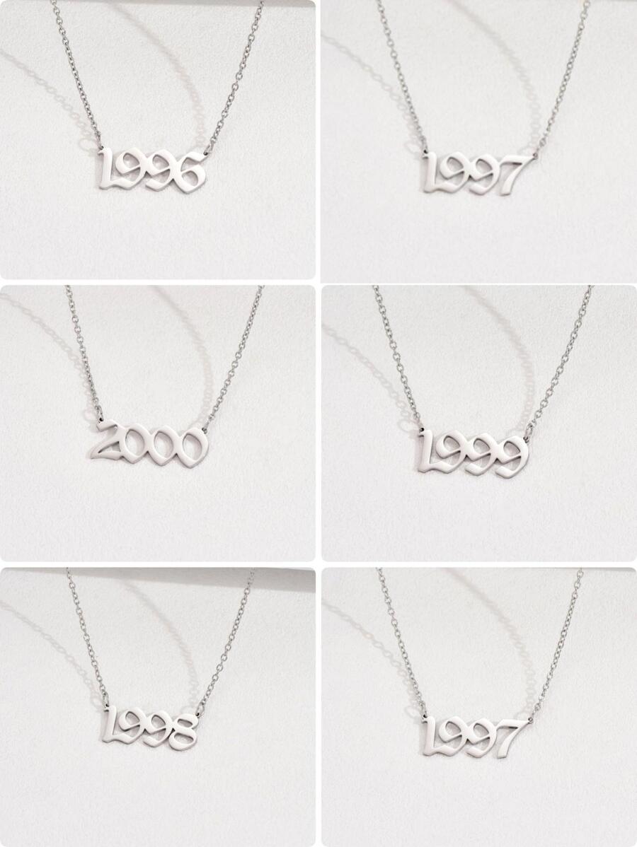 1 Peça Da Moda Personalidade Simples Criativo Colar de Aço Inoxidável