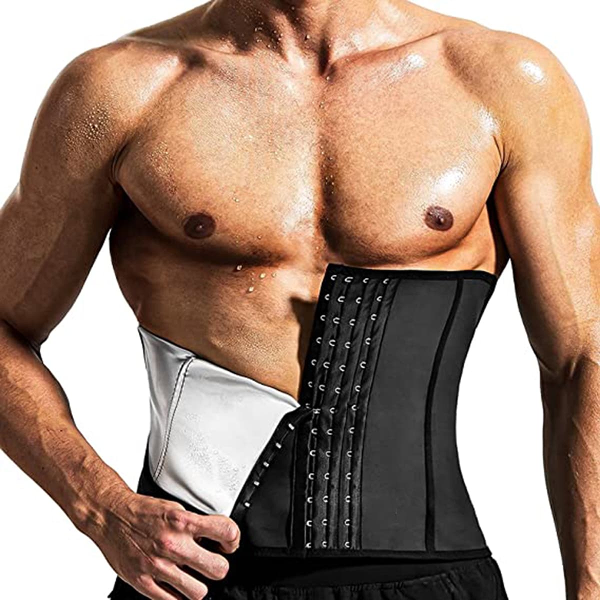 Espartilho Modelador de Cintura para Exercícios ao Ar Livre para Homens, Espartilho Modelador de Cintura Masculino para Controle da Barriga, Embalagem de Suor, Shapewear, Espartilho Modelador de Cintura, Acessórios de Academia