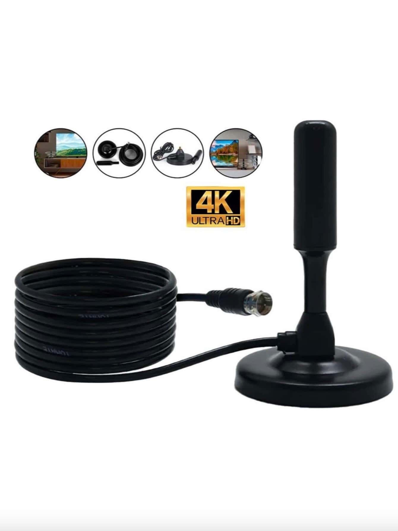 Antena Digital Tv Hd Interna / Externa 4k Portátil 5 metros