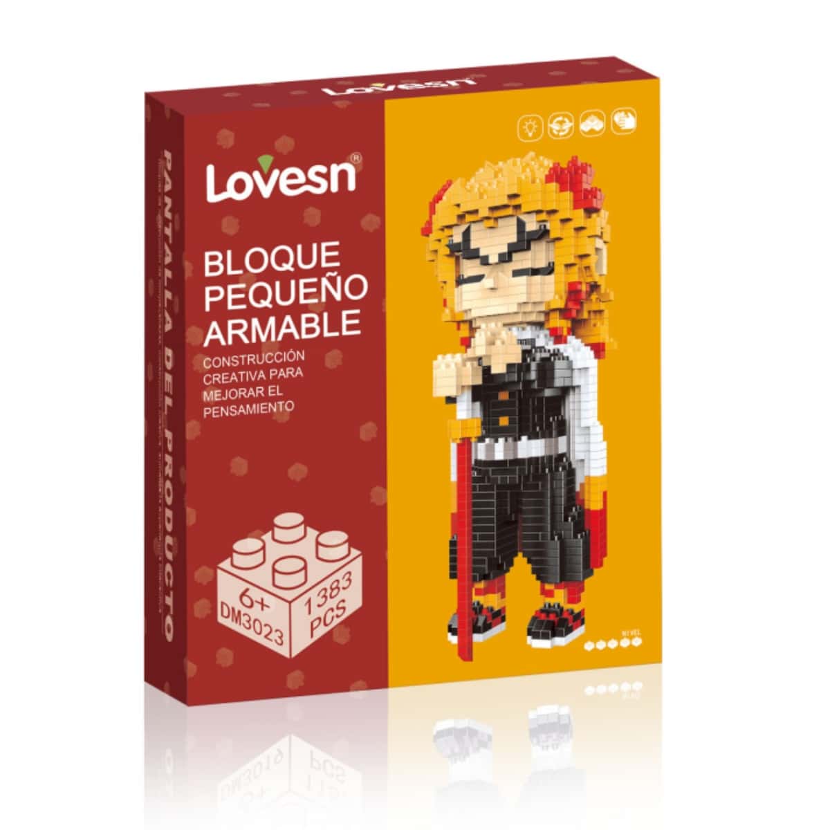 Figura de rompecabezas 3D de Kyojuro Rengoku de Kimetsu No Yaiba para decoración de habitación