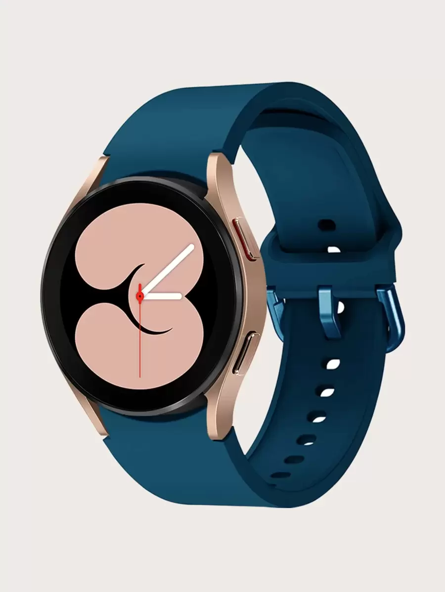 1 Stück marineblau solides Silikonarmband kompatibel mit Samsung Galaxy Watch 40/42/43/44/45/46/47mm, kompatibel mit Samsung Galaxy Watch6/5 Pro/4/Galaxy Watch6 Classic