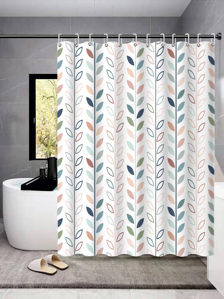 1pc Digital Printed Waterproof Antibacterial Shower Curtain Home Bathroom Decor Summer Bathroom Accessories Back To School