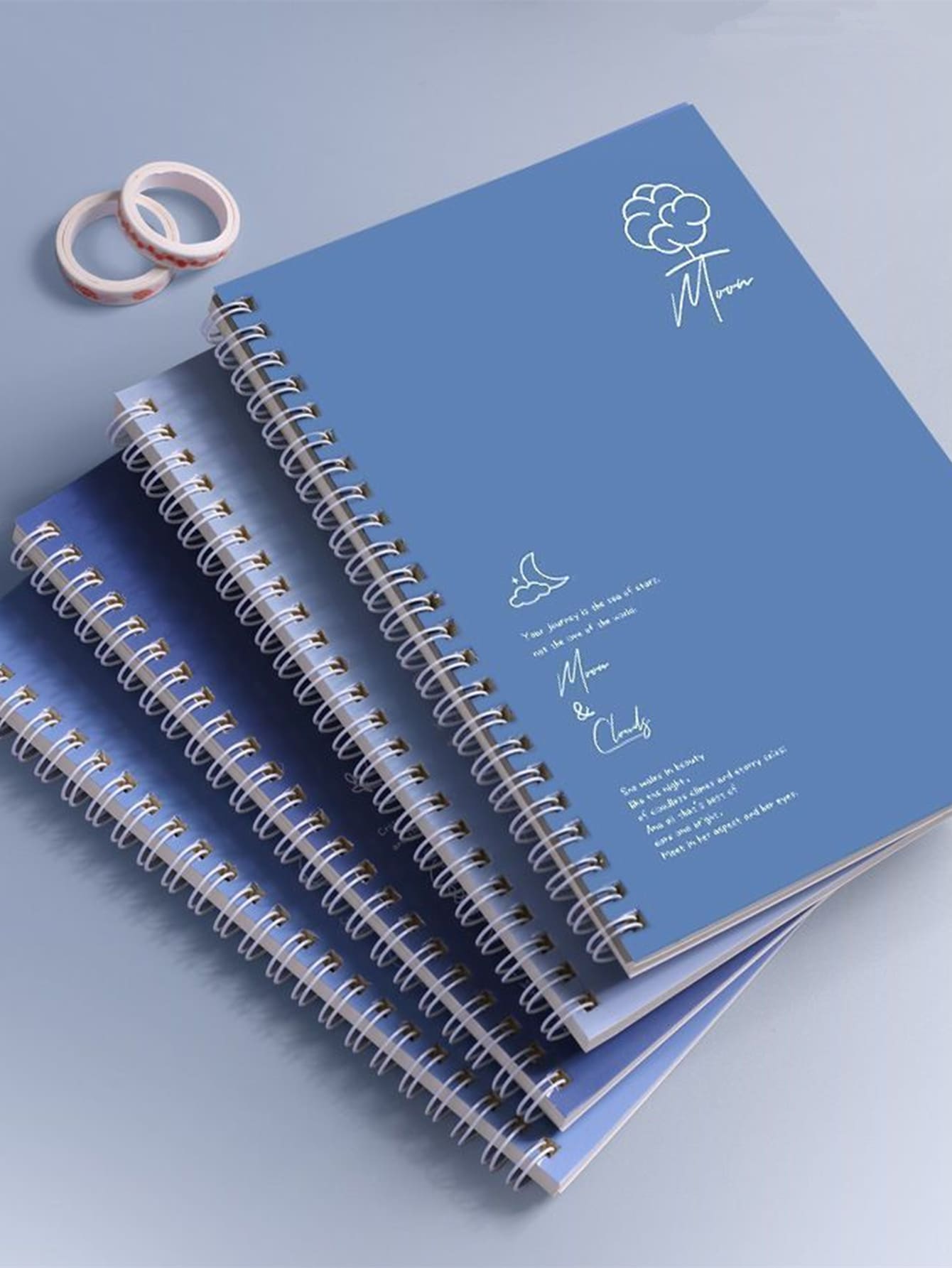4 pièces Carnet En Spirale Pour Étudiants , Style Simple