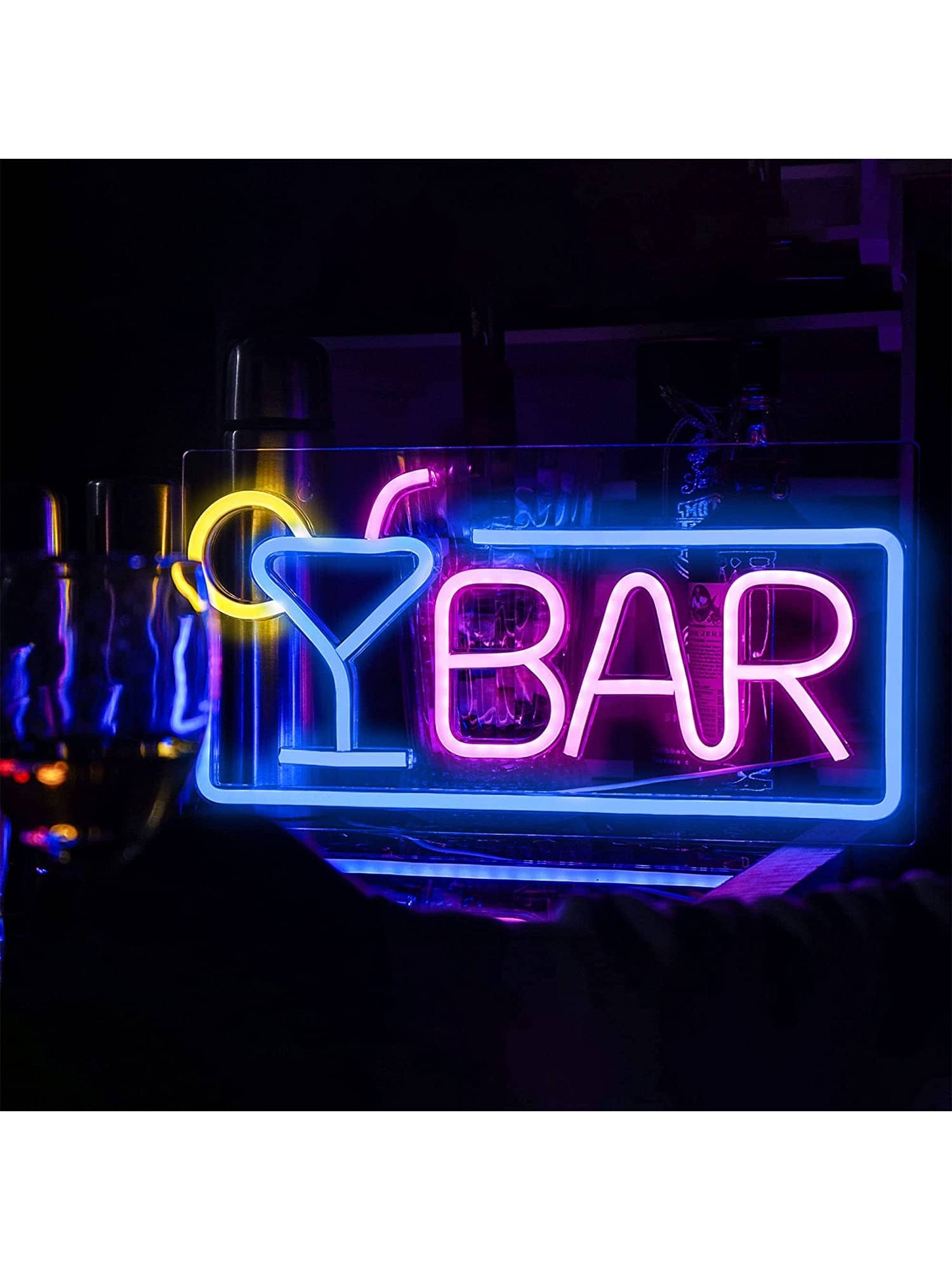 1pc Neon Bar Signs LED Bar Sign Made of Premium Acrylic Glowing