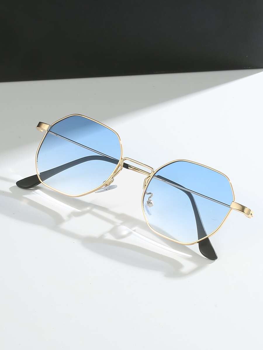 1 paire de lunettes de soleil géométriques asymétriques à la mode pour hommes pour la vie quotidienne, accessoires élégants, accessoires de plage, lunettes de soleil pour les vacances d'été à la plage, les activités en extérieur et les voyages