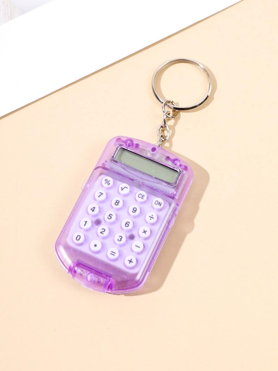 1 pieza Calculadora de tapa abatible mini creativa y de moda como accesorio de llavero casual para Halloween