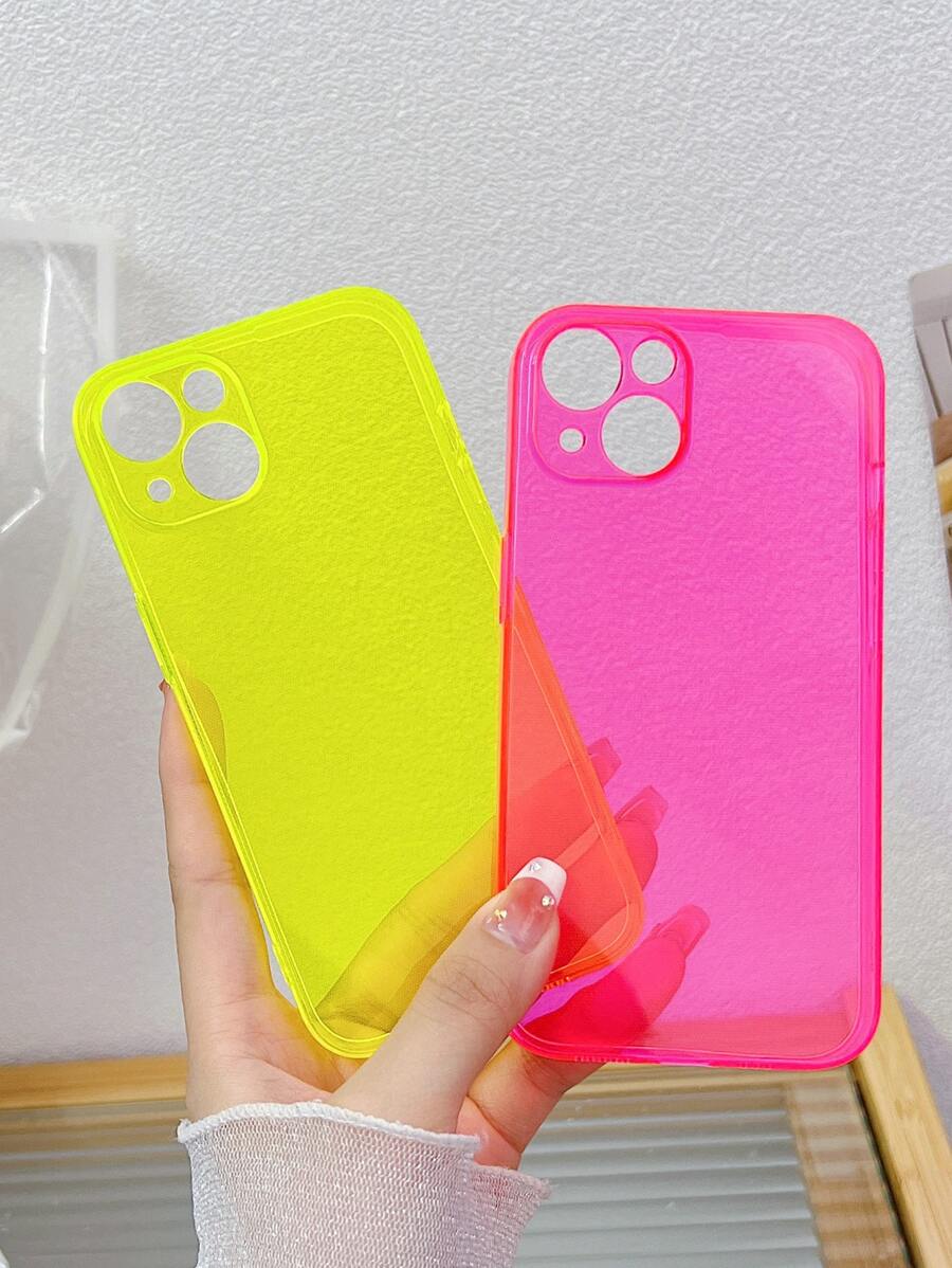 Apple Hot Pink Basic Phone Cases 2pcs Neon Pink Phone Case