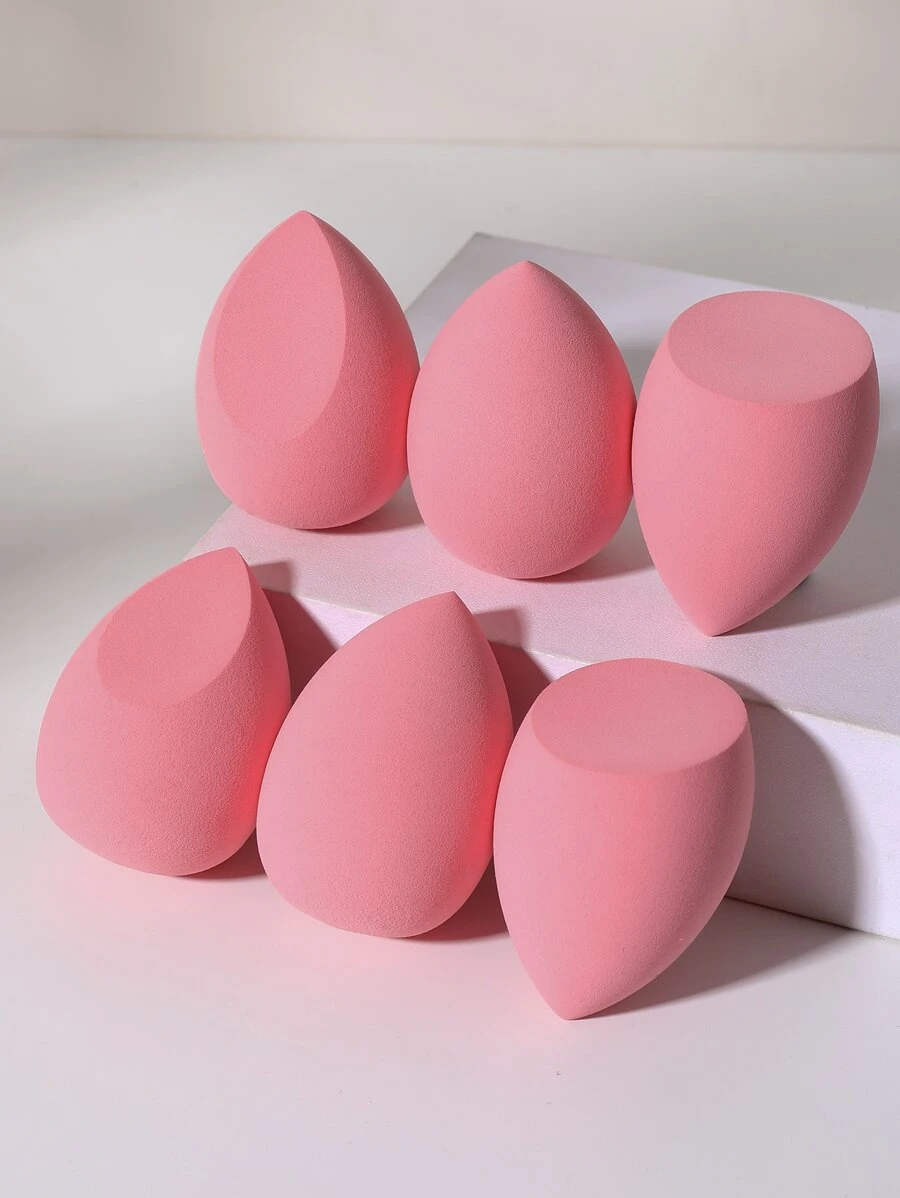 6 piezas Esponjas cosméticas, Esponjas de maquillaje Belleza Esponja de base cosmética Mezclador de maquillaje Apto para crema y polvo corrector