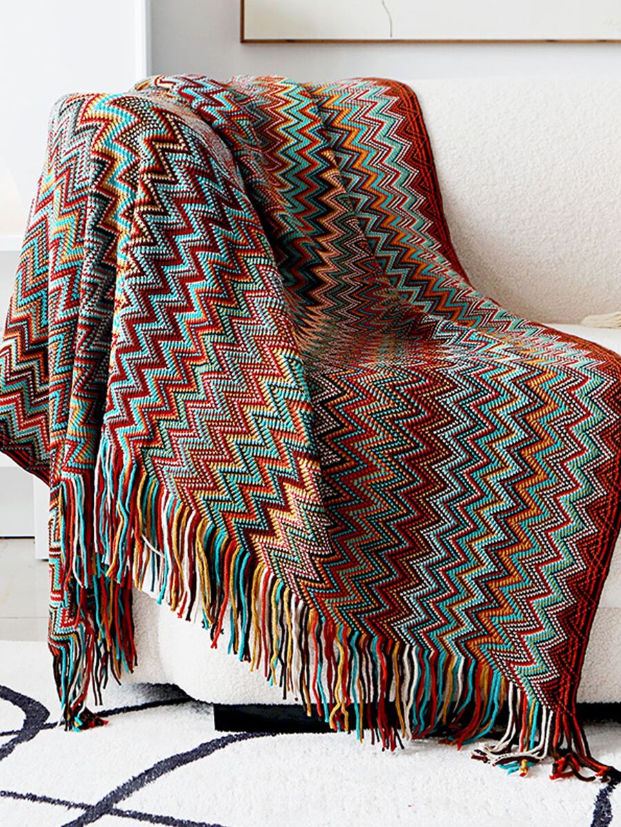 1pc Blanket For Bed, Office, Car, Knitted Sofa Throw, Air Conditioner Cover, Nap Blanket