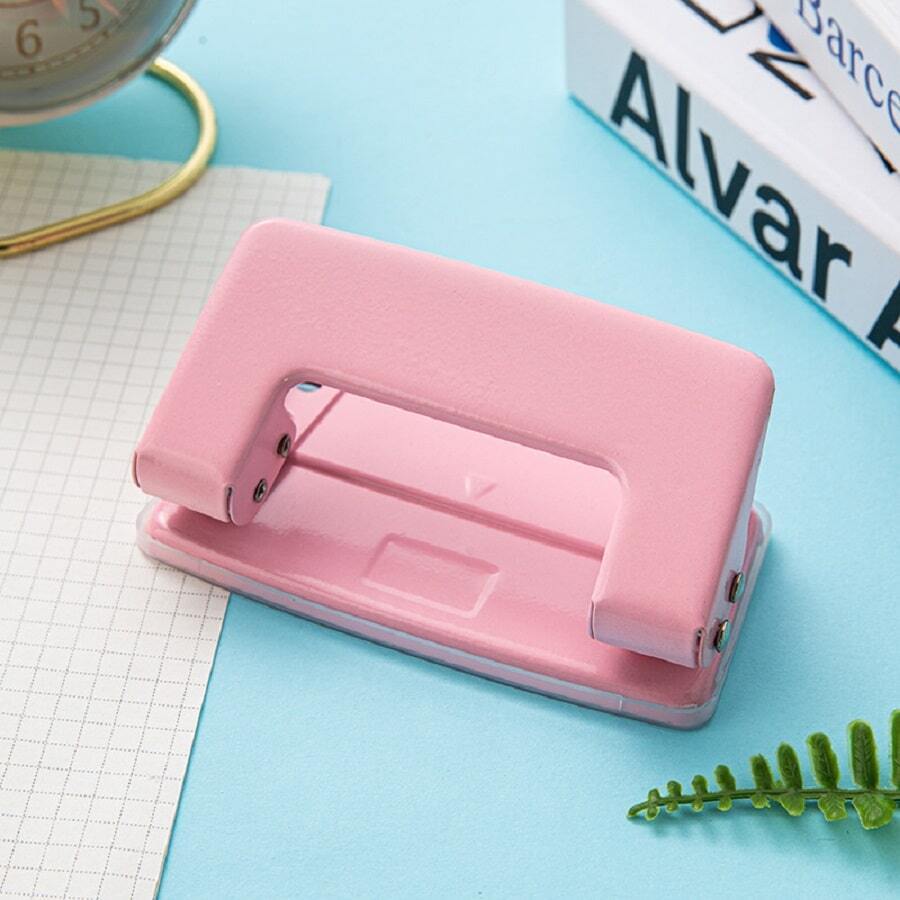1 pièce Perforatrice métallique de couleur macaron, multifonctionnelle pour le bureau et les étudiants, options de couleurs disponibles, retour à l'école, fournitures scolaires