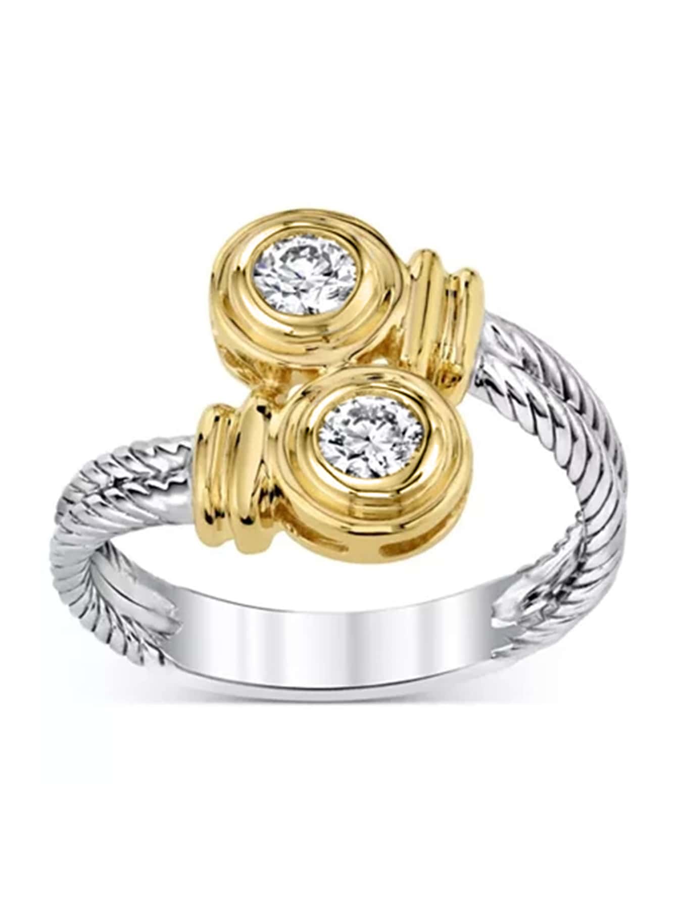 1 Stück Modischer Kubikzirkon Ring für Frauen für Hochzeit, Verlobung, Jahrestag, Party Schmuck, Valentinstag Geschenk