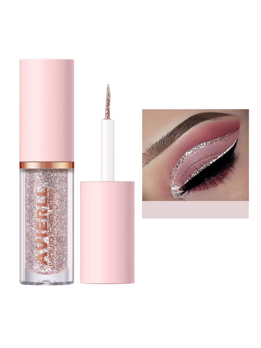 AVIERLL Delineador de ojos con brillo, 10 colores, delineador de ojos con brillo duradero y resistente al agua, de colores vivos, fácil aplicación, no se corre, de secado rápido y larga duración (Color 03# 1 pieza)
