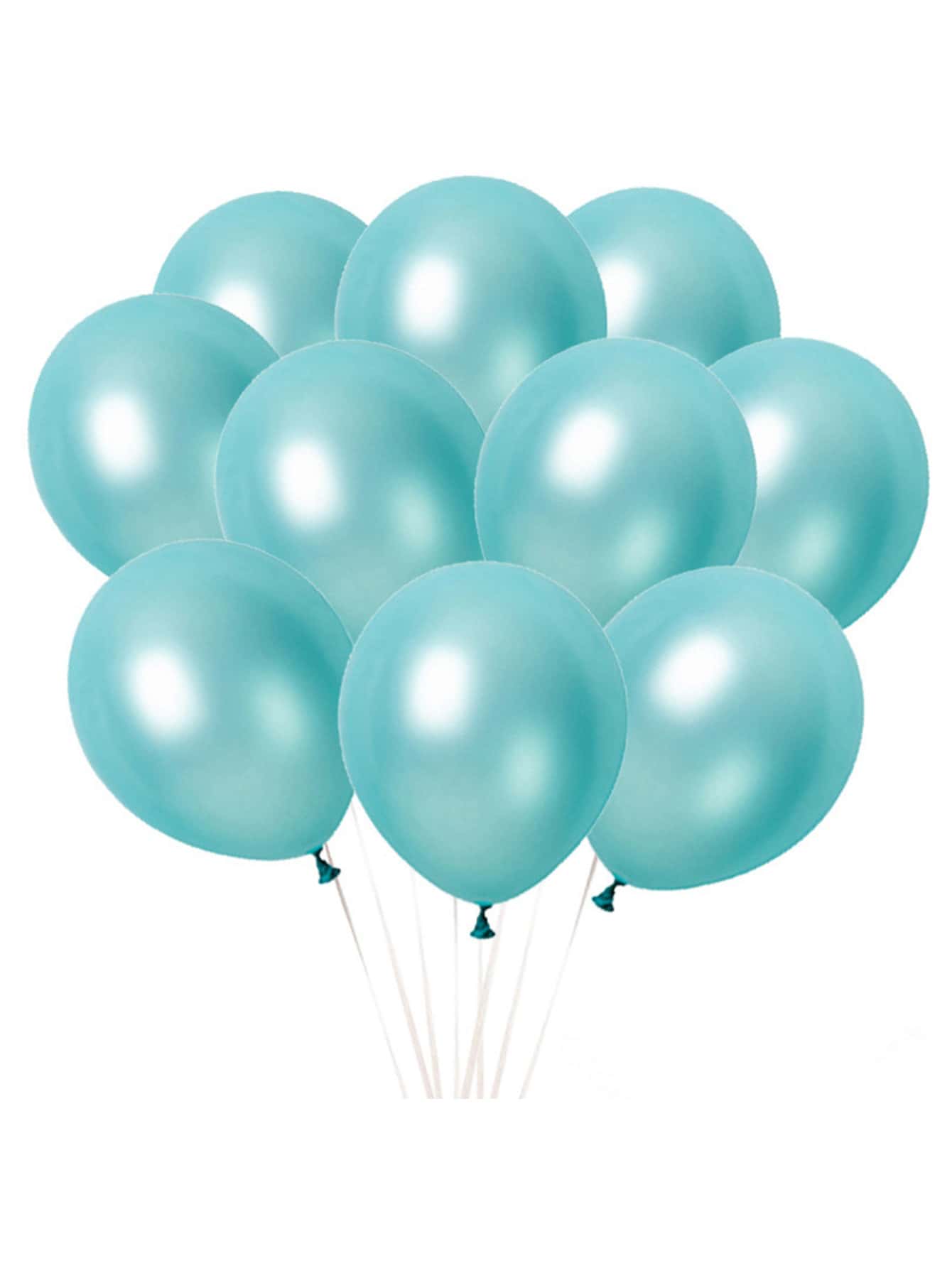 1 paquet de 20 pièces de ballons en latex bleu lac épais de 2,2 g, pour l'anniversaire, la décoration de fête, l'événement du centre commercial, des ballons en forme d'arche avec de fausses perles, ballons ronds en latex de 10 pouces pour le mariage, la décoration d'une nouvelle maison, la célébration