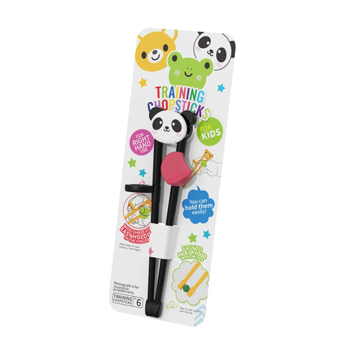 Enfants, Adultes, Débutants, Baguettes, Dessins animés, Pandas, Grenouilles, Animaux, Débutants, Baguettes, Ustensiles de table Apprentissage, Fournitures scolaires de sécurité alimentaire, Rentrée scolaire