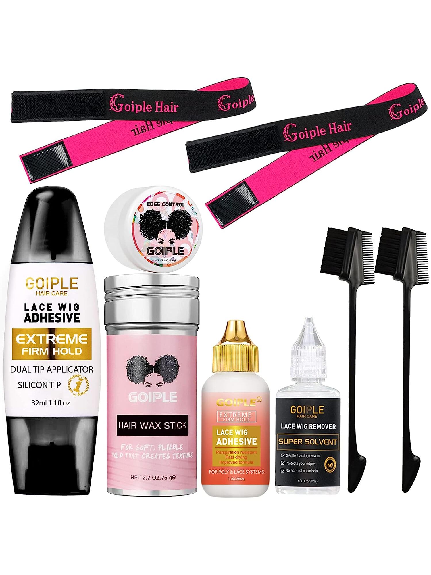 9pcs Waterproof Lace Front Wig Glue for Hair Replacement Set Wigs