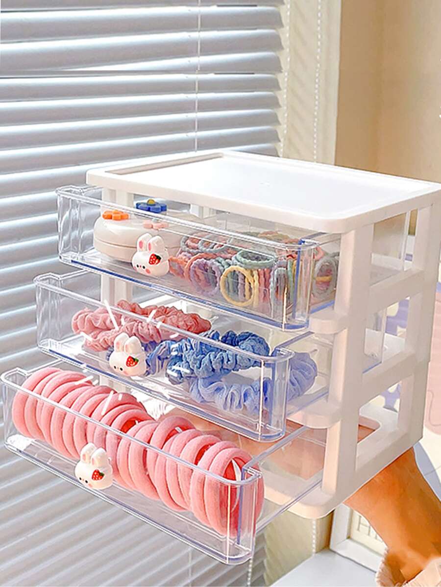 1 pieza Caja de almacenamiento simple y linda con cajones para accesorios del cabello de niña, como lazos, pinzas, diademas y otras joyas, ideal para fiestas de revelación de género, cumpleaños, bodas, fiestas, el regalo perfecto para colegas, amigos y familiares, de vuelta a la escuela