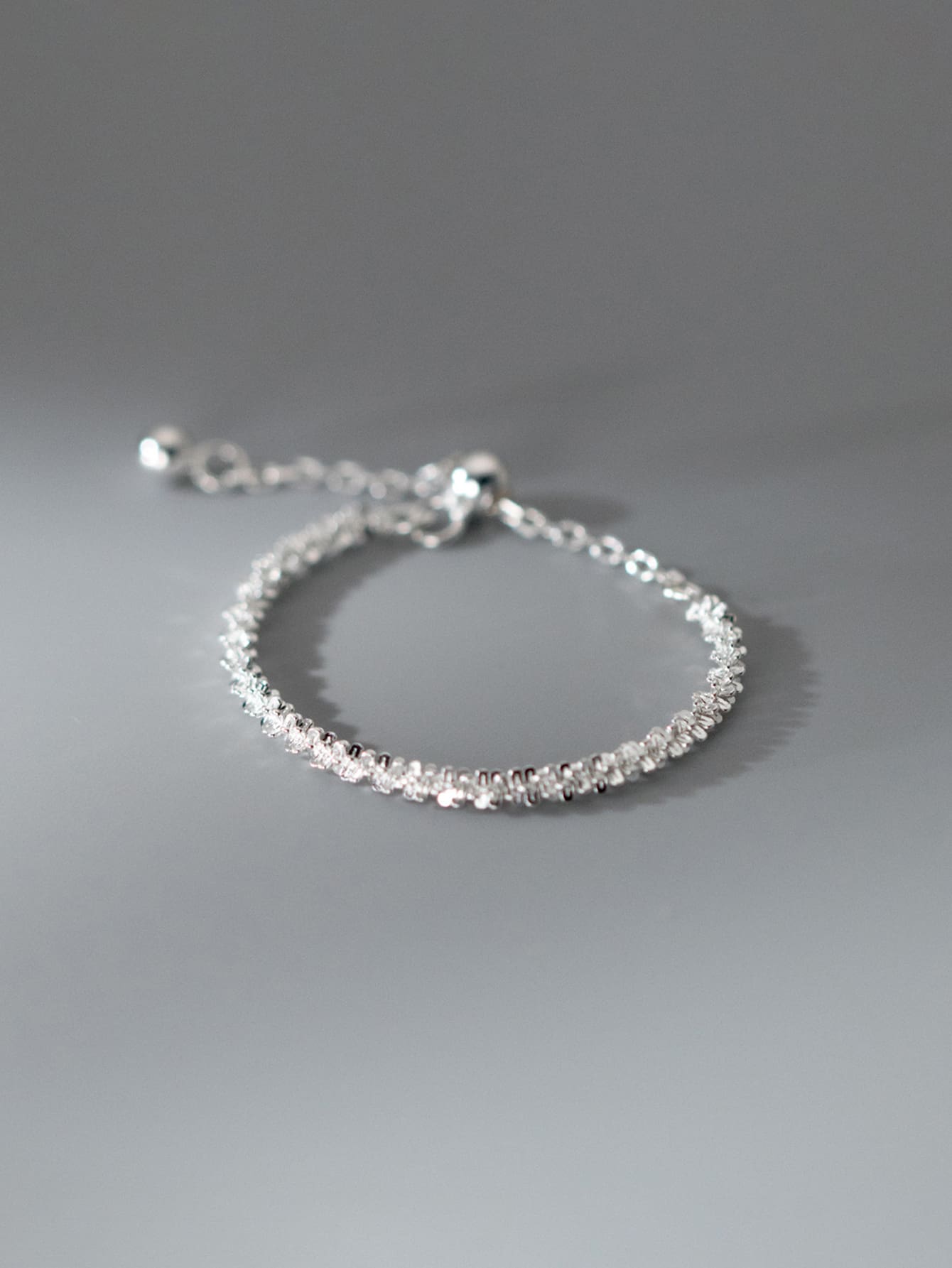 MODIAN ajustable plata esterlina Anillo con cadena enlace , femenino boda Accesorio de joya