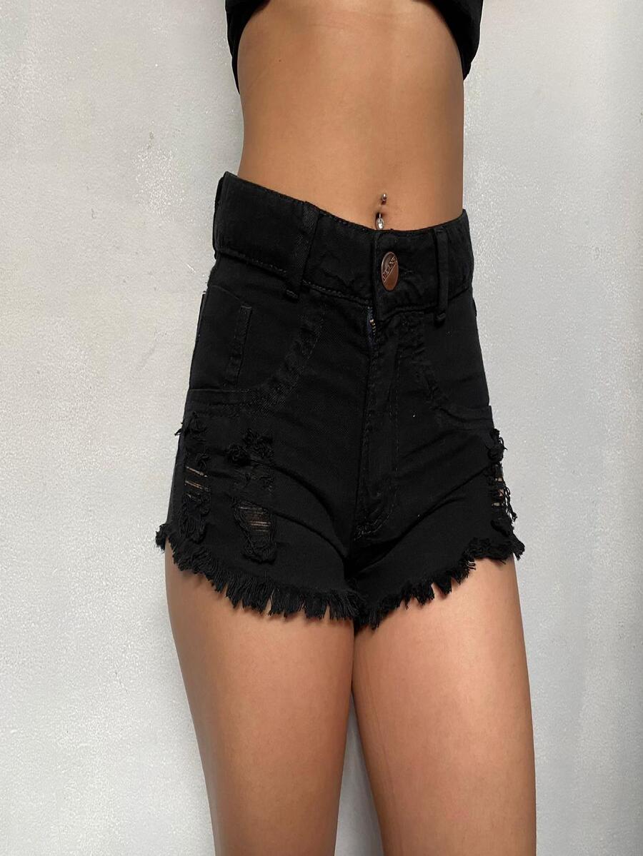 SHORTS JEANS DESTROIDE BARRA DESFIADA DO 34 AO 44