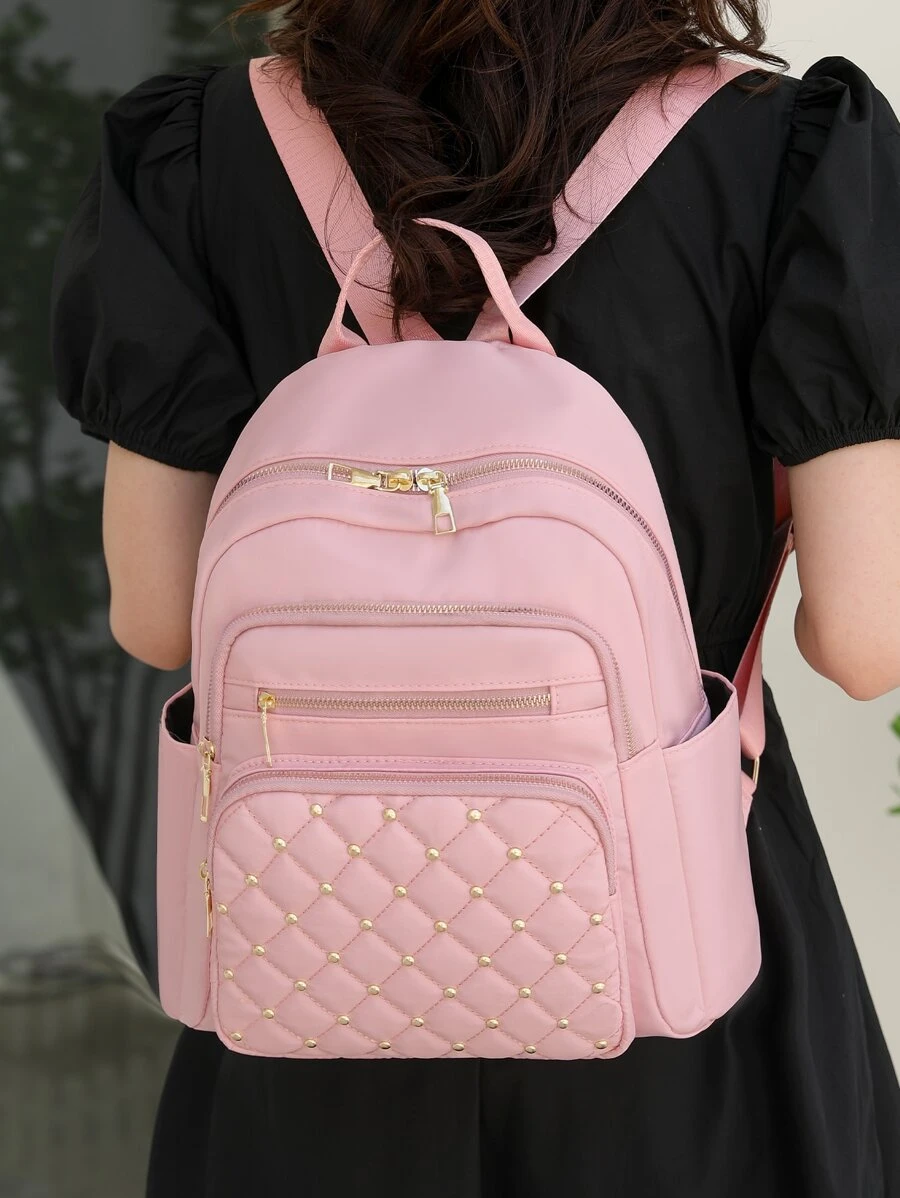 Malist Flower Embroidery Functional Backpack For Women, Business Casual Commuting Travel Backpacks, Cute Multi-Compartment Versatile Computer Daypack, Portable Campus School Bag For Junior High School And College StudentsSchool Backpack,School Bag,Backpack For School,Back To School,Big Backpack,Classic Casual, Suitable For Teen Girls Women College Students, Perfect For Back To School,College,Middle School, High School