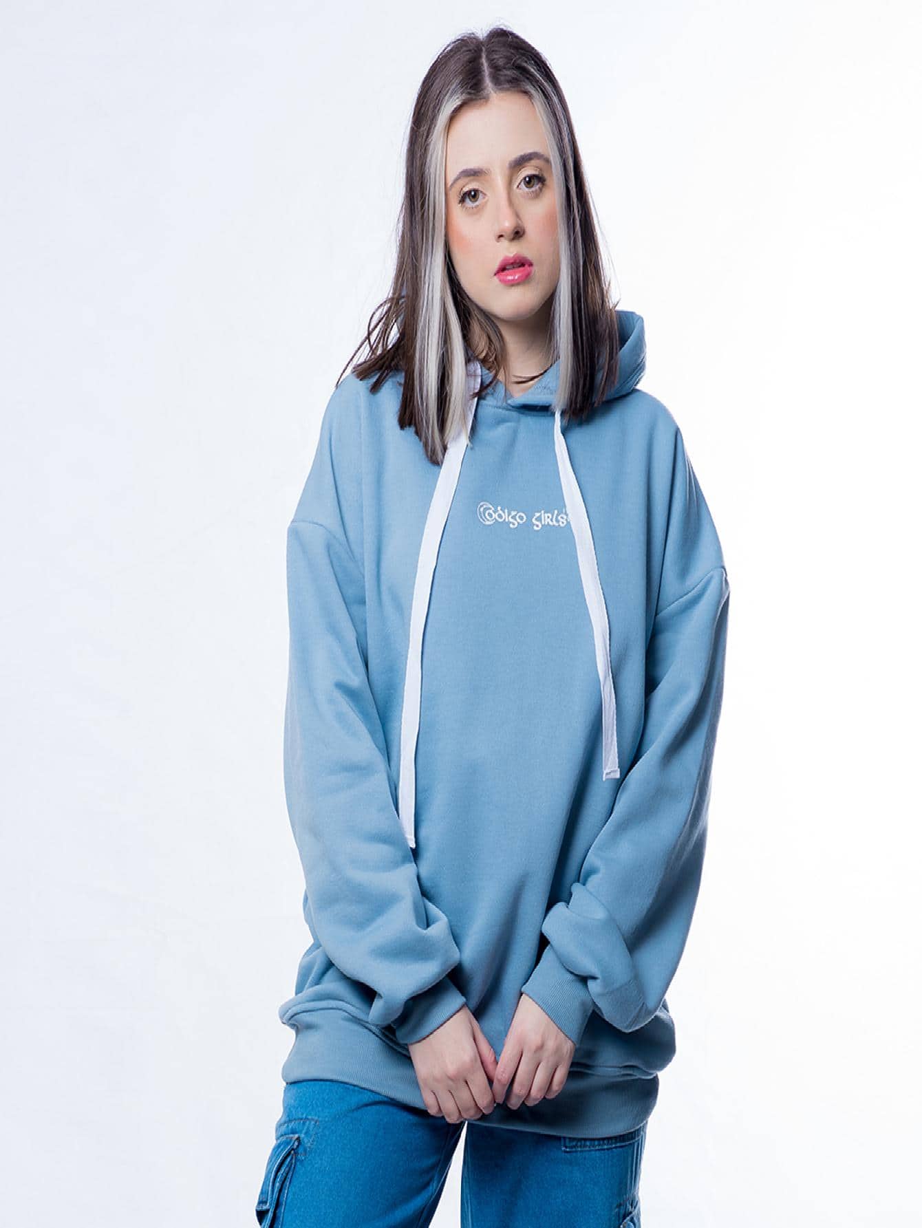 Moletom Oversized com Capuz e Estampa de Mariposa