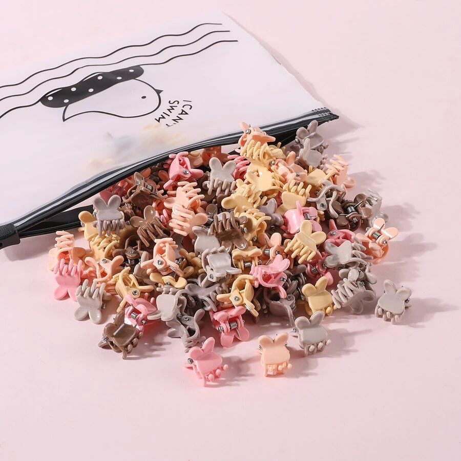 50 Pièces Pinces À Cheveux Et Griffes Pour Cheveux De Filles, Fleurs Colorées, Couronne, Étoile, Oreilles De Lapin Et Pâquerettes Aléatoires, Accessoires De Cheveux Mignons Pour Le Port Quotidien