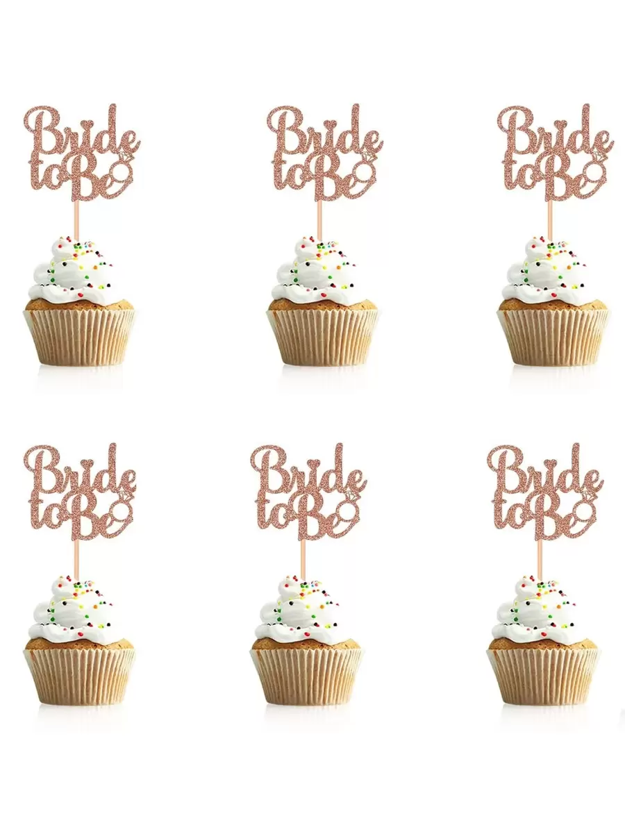 12 pièces Décorations pour gâteau "Mariée à être" en papier pour mariages, fiançailles, anniversaires