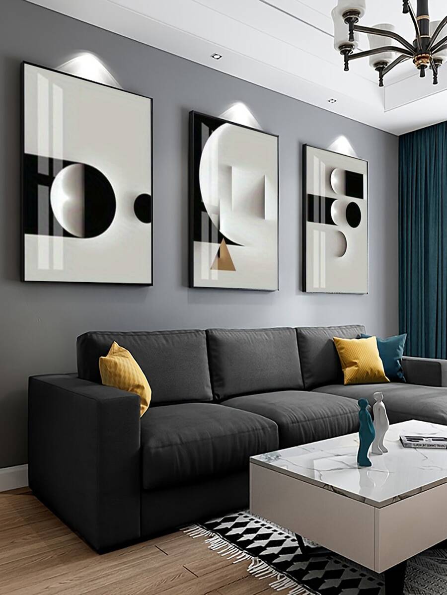 3pcs 15.7*23.6in/40cm*60cm Frameless Abstract Oil Painting Wall Art For Home Decor Canvas Painting,Poster Gifts Birthday Graduation