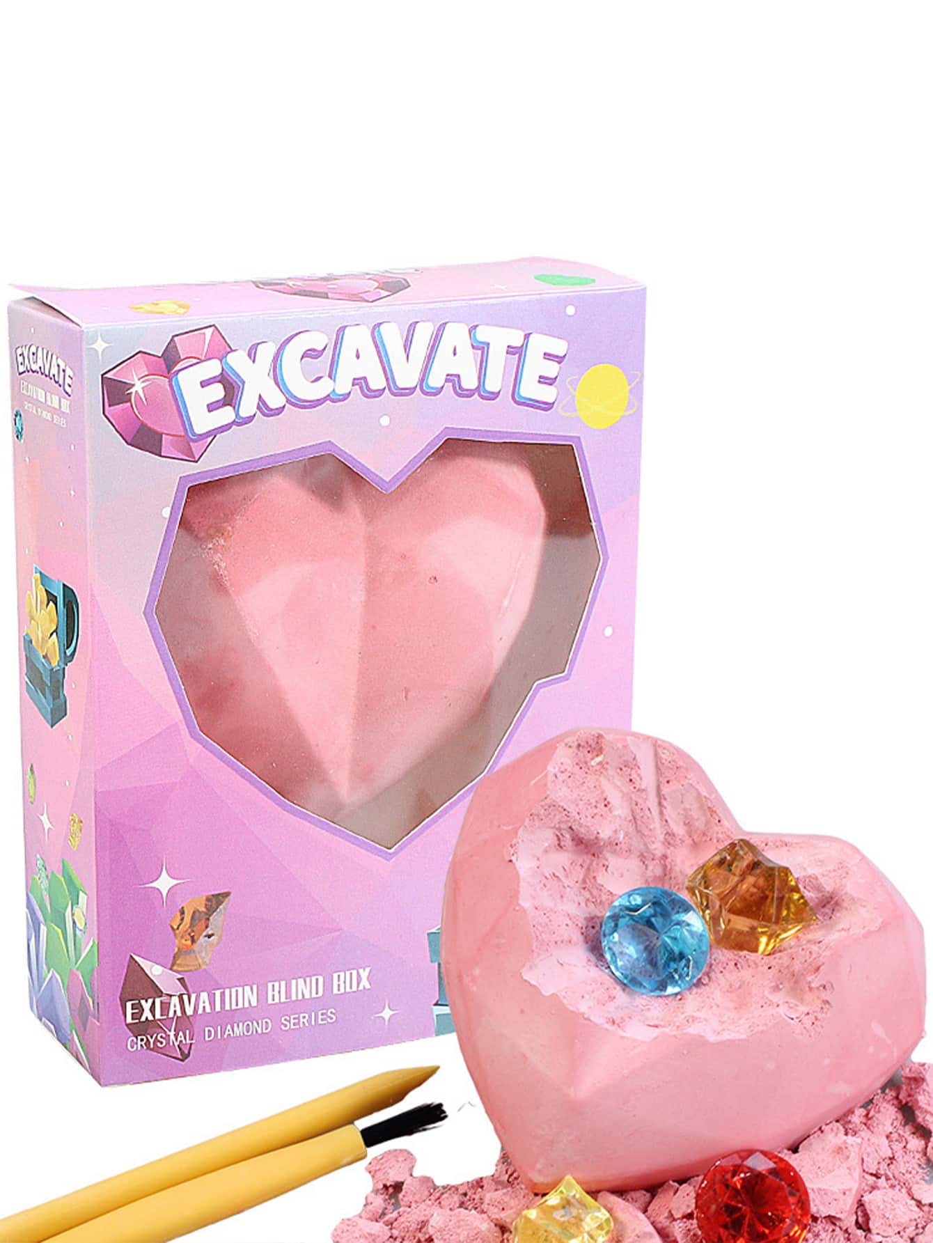 Juego de excavación de gemas arqueológicas, minerales y fósiles para niños, caja ciega de excavación de diamantes de imitación para niños y niñas, manualidades hechas a mano, juguetes, juguetes para niños, juguetes para niñas