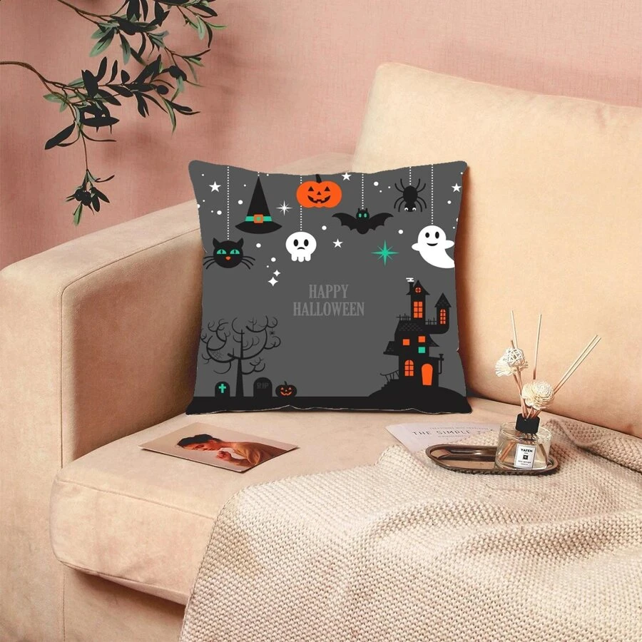 1pc Modern Halloween Theme Cushion Cover (pillow Insert Not Included) For Sofa, Living Room, Bedroom