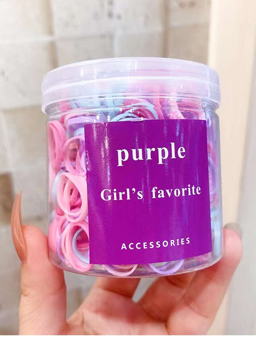 500pcs Women's Thick Elastic Hair Ties, Colorful Disposable Small Size Hair Ties With High Stretch, No Damage To Hair Casual