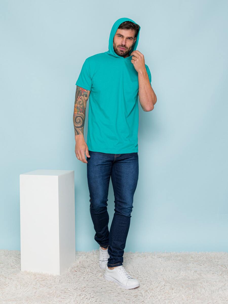 YXN MODA camiseta masculino com capuz P.M.G.GG
