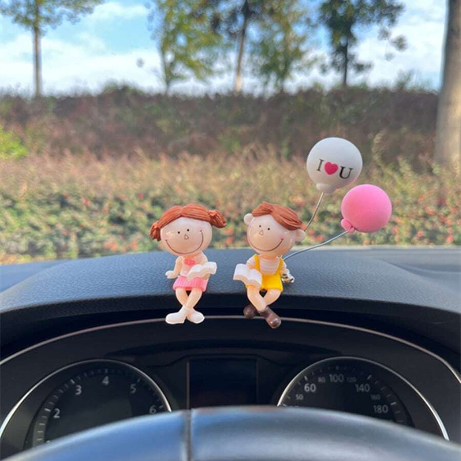 1pair Of Reading Lovers Dolls With Pink And White Ball Best Gifts Birthday