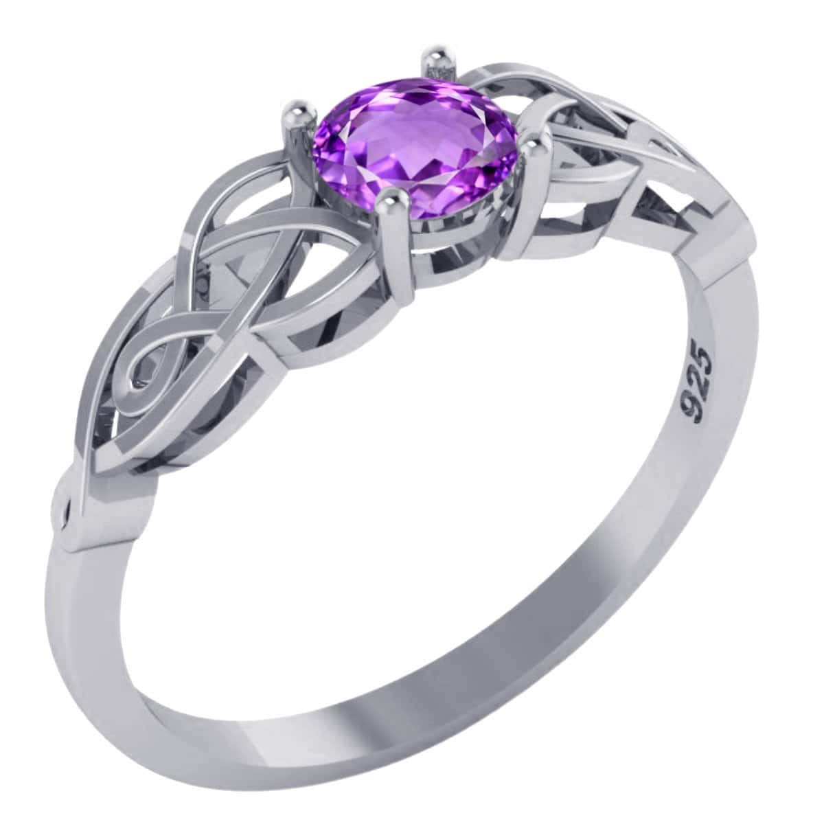 Anel Celta Knot Solitário Prata 925 - Exclusivo