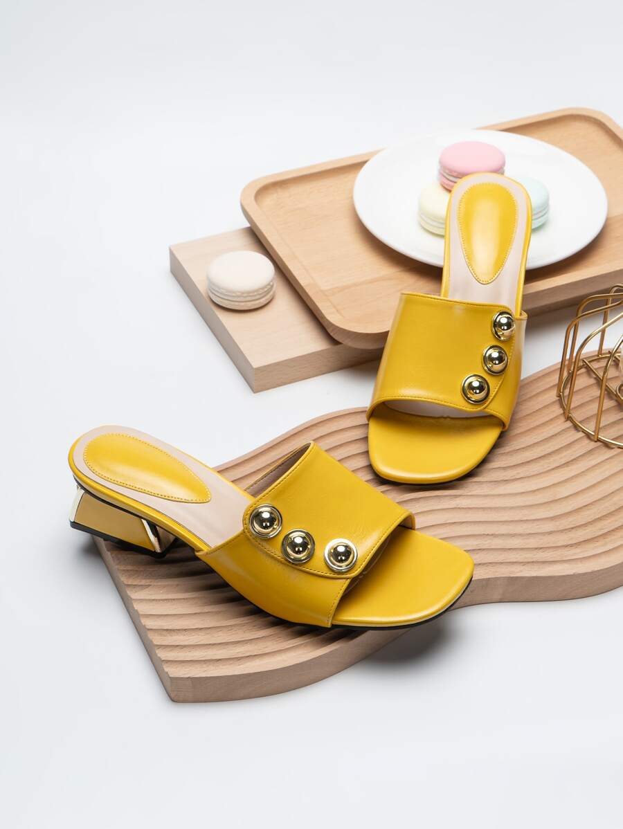 Sandales à talons compensés de mode d'été pour femmes, sandales à talons hauts jaunes