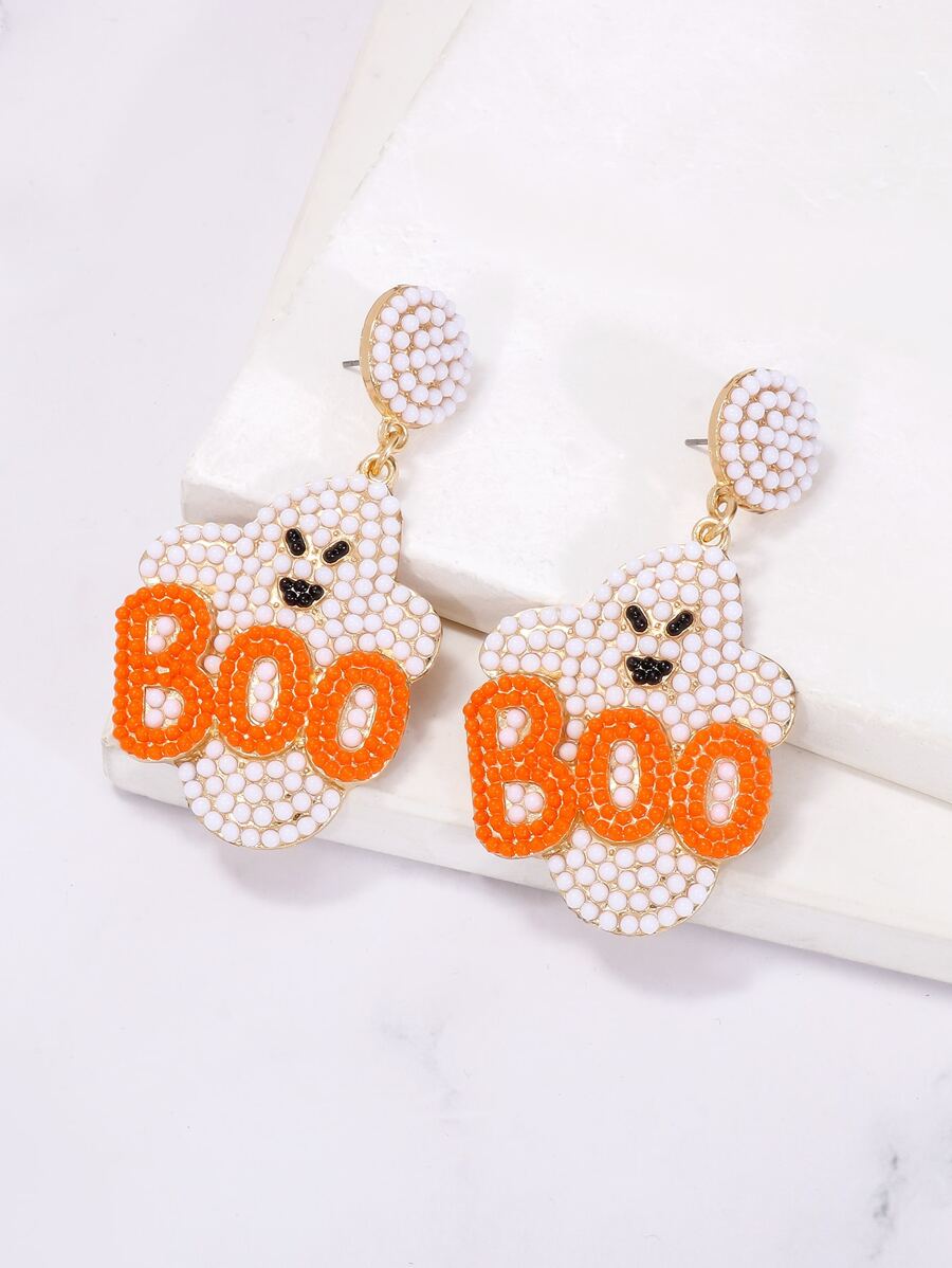 juran 1 Pair Halloween Funny Ghost Earrings, Unique Party Earrings, Halloween Gift