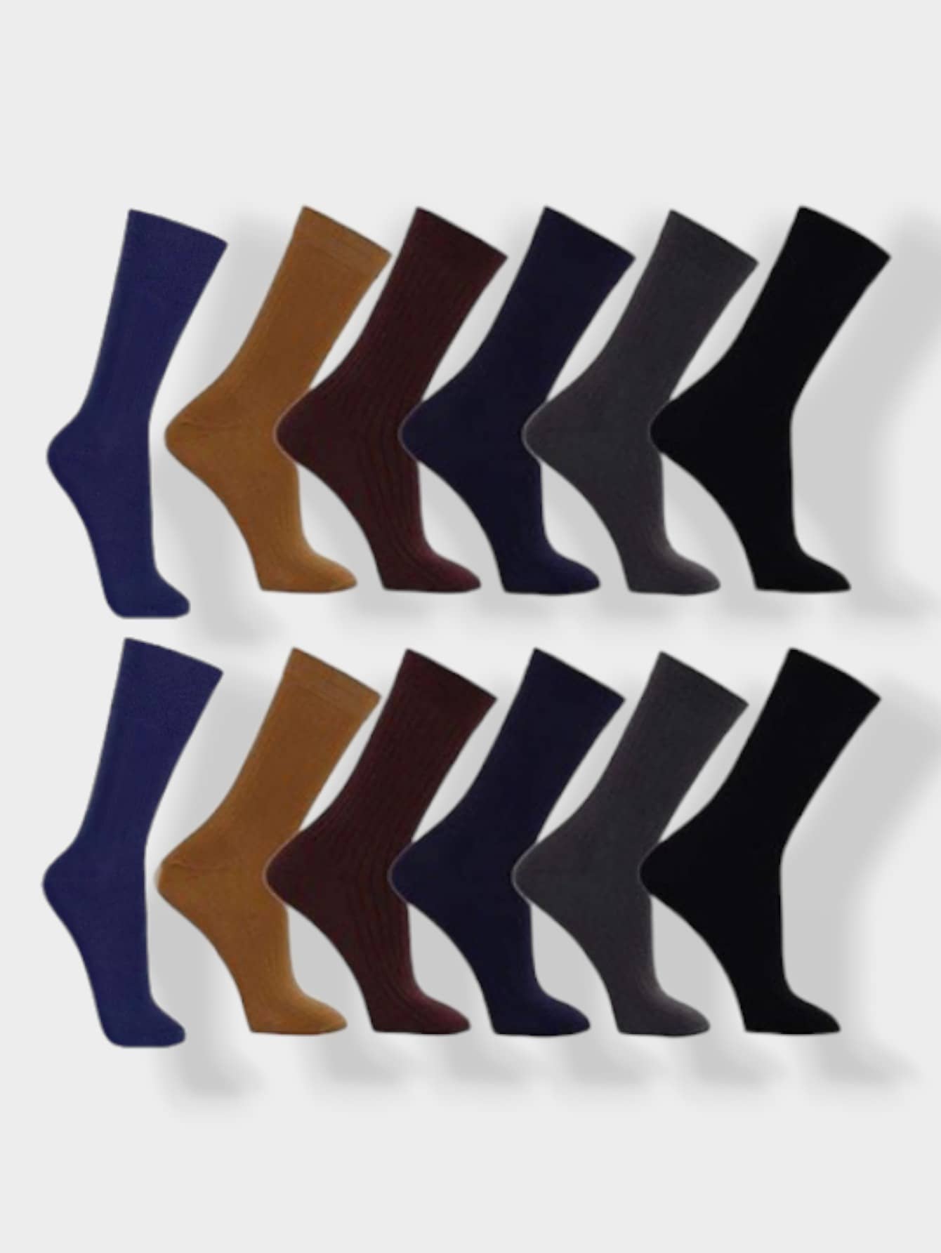 KIT 12 PAR MEIA SOCIAL COR SORTIDAS MASCULINA