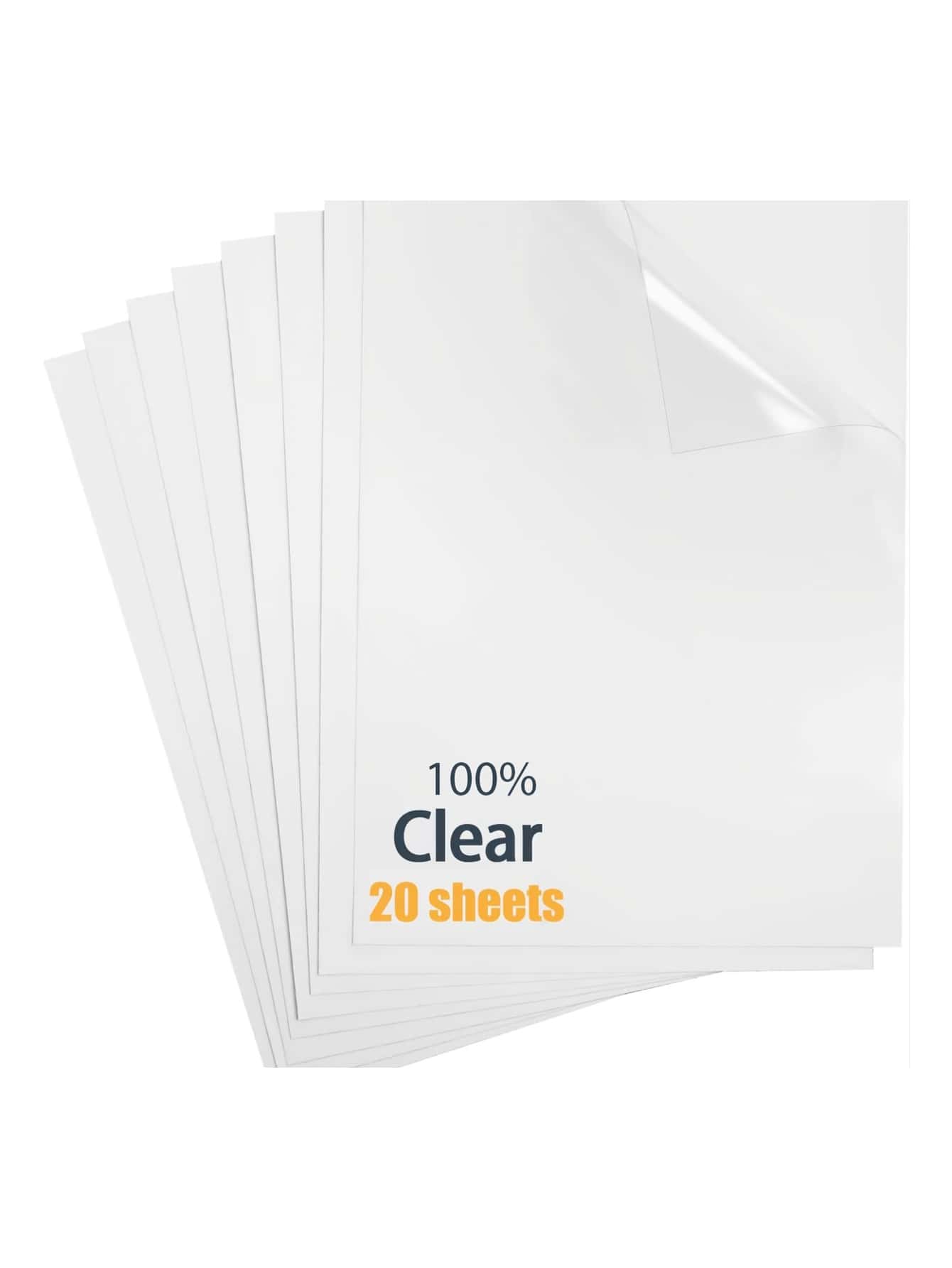 20 Transparent Autocollant En Papier Pour Imprimante - Brillant 8,27 X 11.7 - Imprimable En Vinyle Autocollant En Papier Pour Imprimable Autocollant En Papier - transparent - Adhésif - Transparent - Transparent Étiquettes