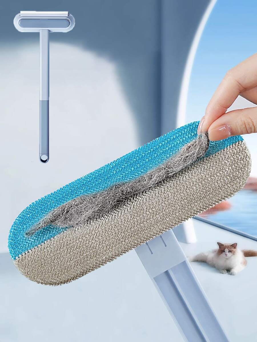 1 pieza multifuncional Cepillo para depilación de mascota para gatos & perros , Alfombra , Cama , ropa & de vidrio limpieza
