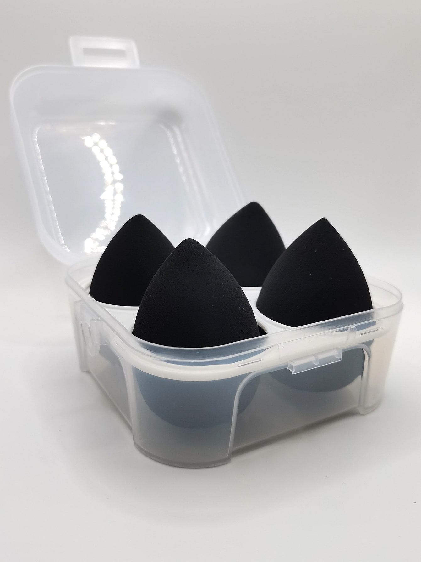 4pcs Black Beauty Blender Set For Powder And Liquid Application