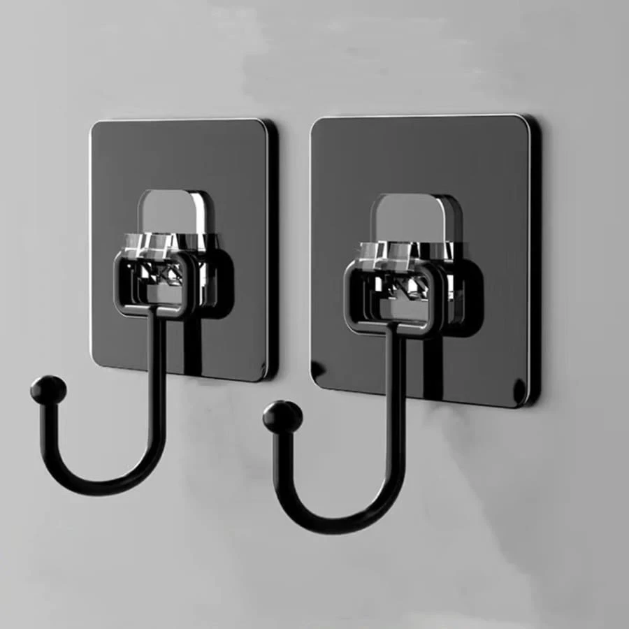 5pcs Strong Adhesive Hooks Kitchen Wall Hooks (Max) Nail-Free Adhesive Coat Hangers With Stainless Steel Hooks Reusable Practical Towel Shower Cap Hooks