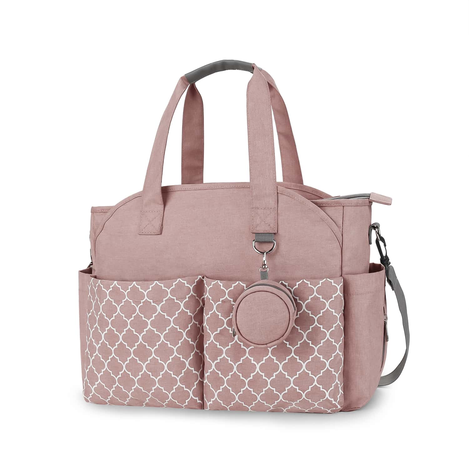 Sac De Voyage Pour Poussette Sac Pour Maman, Sac À Bandoulière Gris, Grand Sac Mère-enfant Isolé Multifonctionnel À Grande Capacité, Sac Léger Et À La Mode Pour Les Mamans Adapté Aux Activités Quotidiennes Et De Plein Air