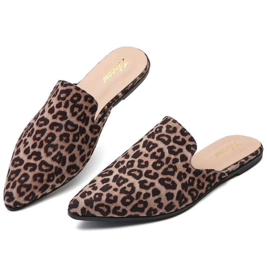 Tilocow Women Point Toe Flat loafer Mules shoes