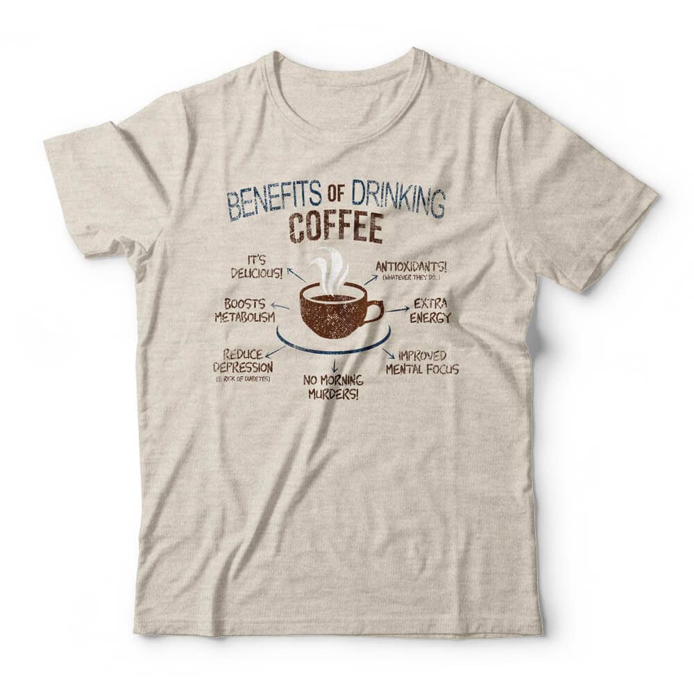 Camiseta Coffee Benefits Studio Geek Casual Mescla Banana