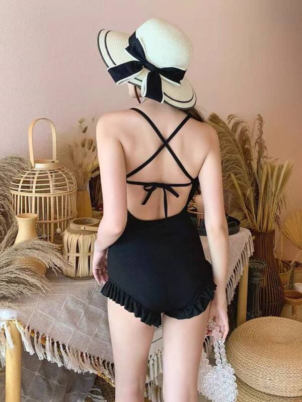 Sexy Slim Fit One Piece Swimsuit For Small Chest Women, Push Up SHEIN UK