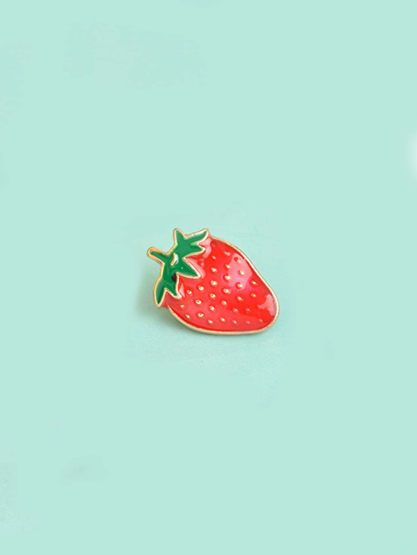 Broche Adorable en forma de fresa, Pin esmaltado de fruta fresca para niños, insignia de dibujos animados, regalo de joyería, 1 pieza